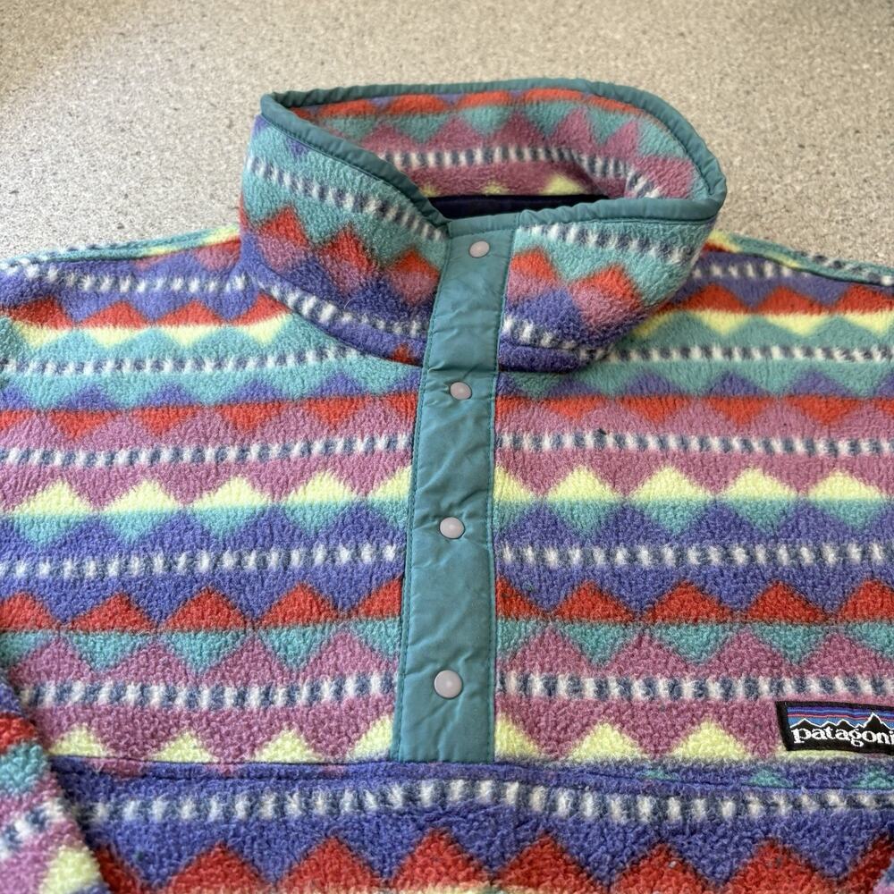 Patagonia Aztec Fleece Jacket Snap T Pullover Synchilla XS Vintage Made In USA - Picture 2 of 16